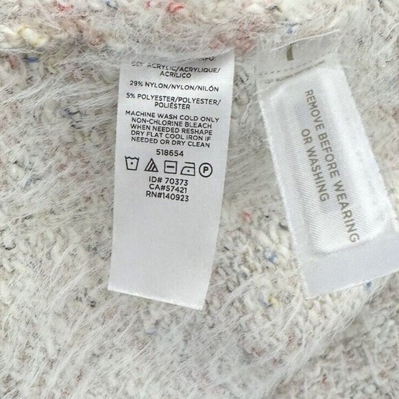 Lou & Grey Eyelash Pale Pink Fuzzy Soft Knit Round Neck Tunic Sweater Dress - Picture 6 of 9